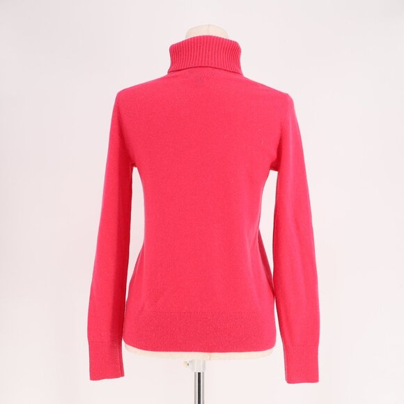 LANDS' END 100% Cashmere Turtleneck Sweater Hot Pink Size XS (2-4) - Picture 4 of 7